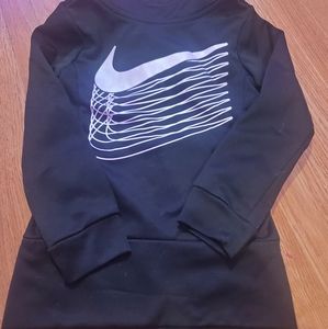 Little Girls Long Length Niked Hooded Sweatshirt